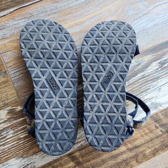 Teva Original Universal Sun & Moon Insignia Sport Sandals Hook&Loop Blue - Picture 9 of 14